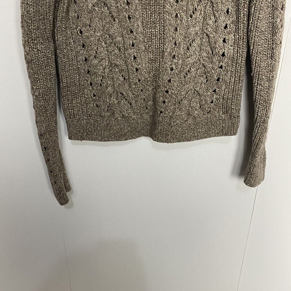 Lucky Brand Women’s Cotton Wool Blend Cableknit Crew Neck Sweater Size Medium. - Picture 3 of 11